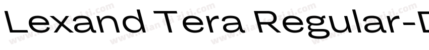 Lexand Tera Regular字体转换